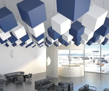 Repülőtéri aula zajcsillapítása