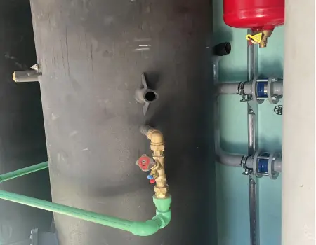 Kazánház hőszivattyú hangelnyelés