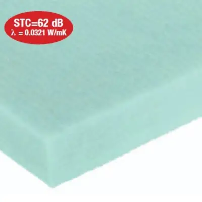 M. SILSONIC - hő- és hangszigetelő - d.20 kg/m3 - 40 mm vastag= 0,72 m2/panel